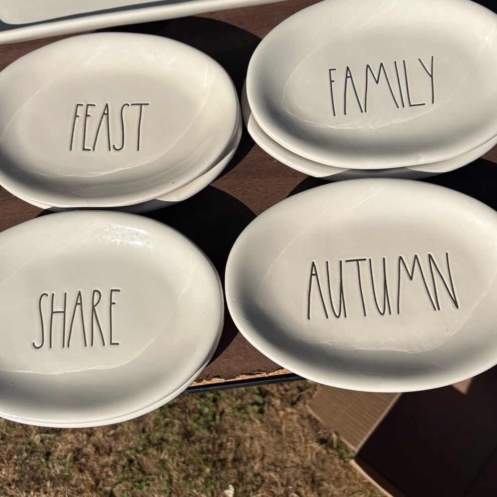 Rae Dunn Cream Oval Plate Collection